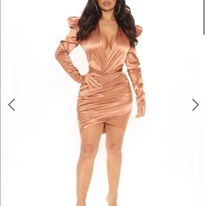 Copper gold dress